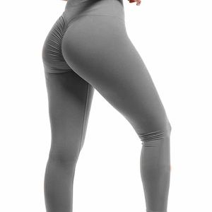 High Waist Women Butt Lift Ruched Workout Legging